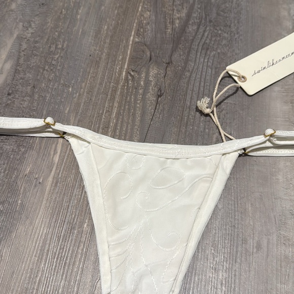 Swim Like A Mermaid White Bikini Bottom - Picture 4 of 5